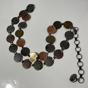 Statement vintage-style chain belt with bold Y2K...